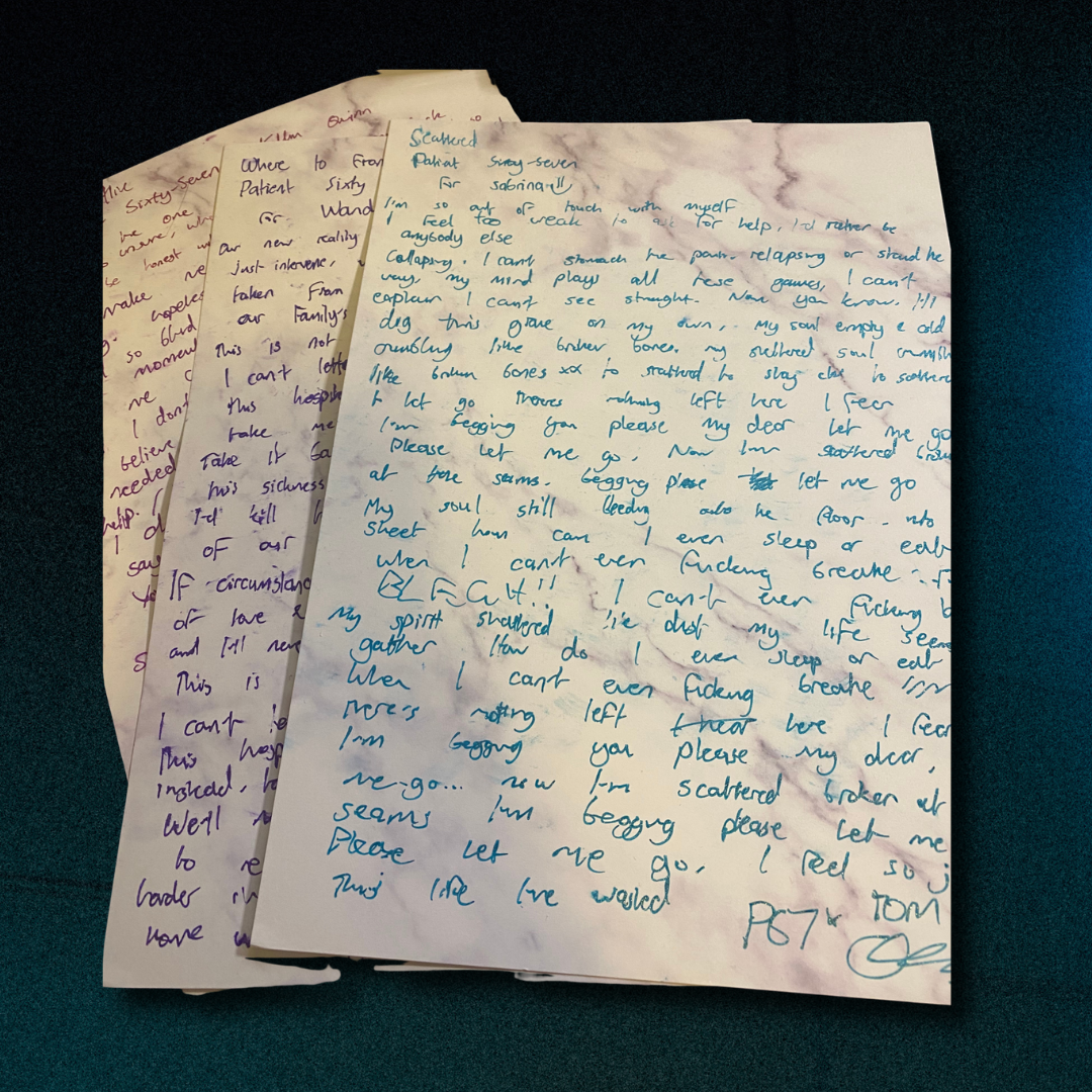 Handwritten Lyric Sheet